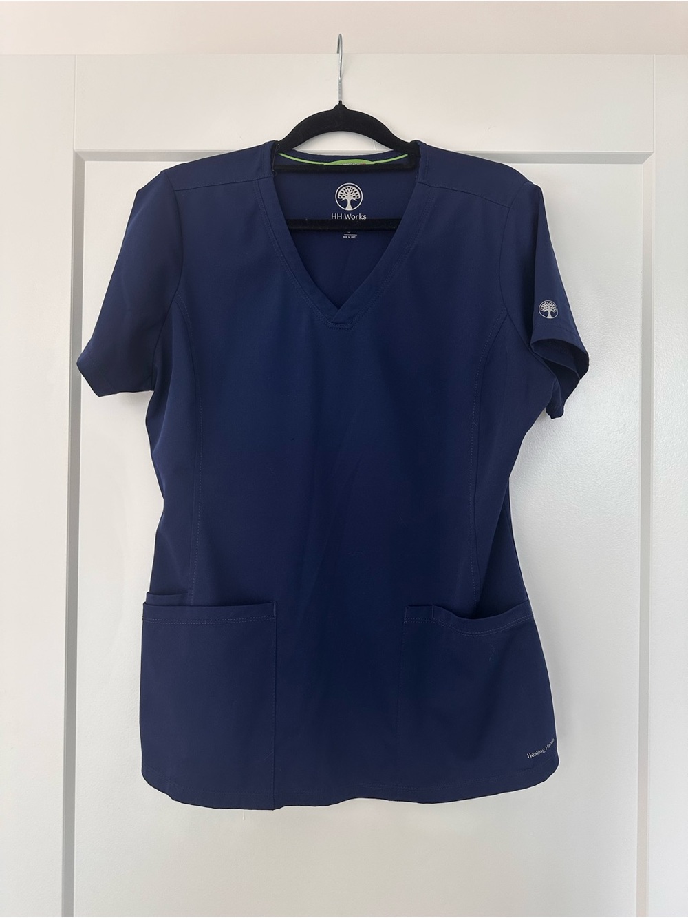 Healing Hands- Size Small, Navy Scrubs- Top & Bottoms